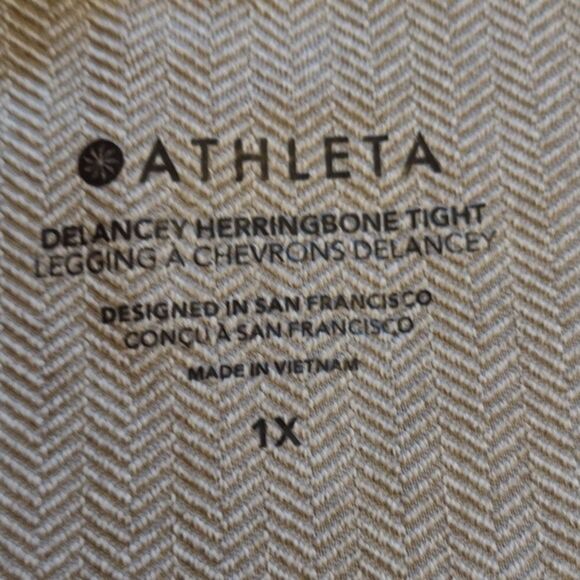 Athleta Delancey Herringbone Tight zip pockets size 1X - Picture 6 of 11